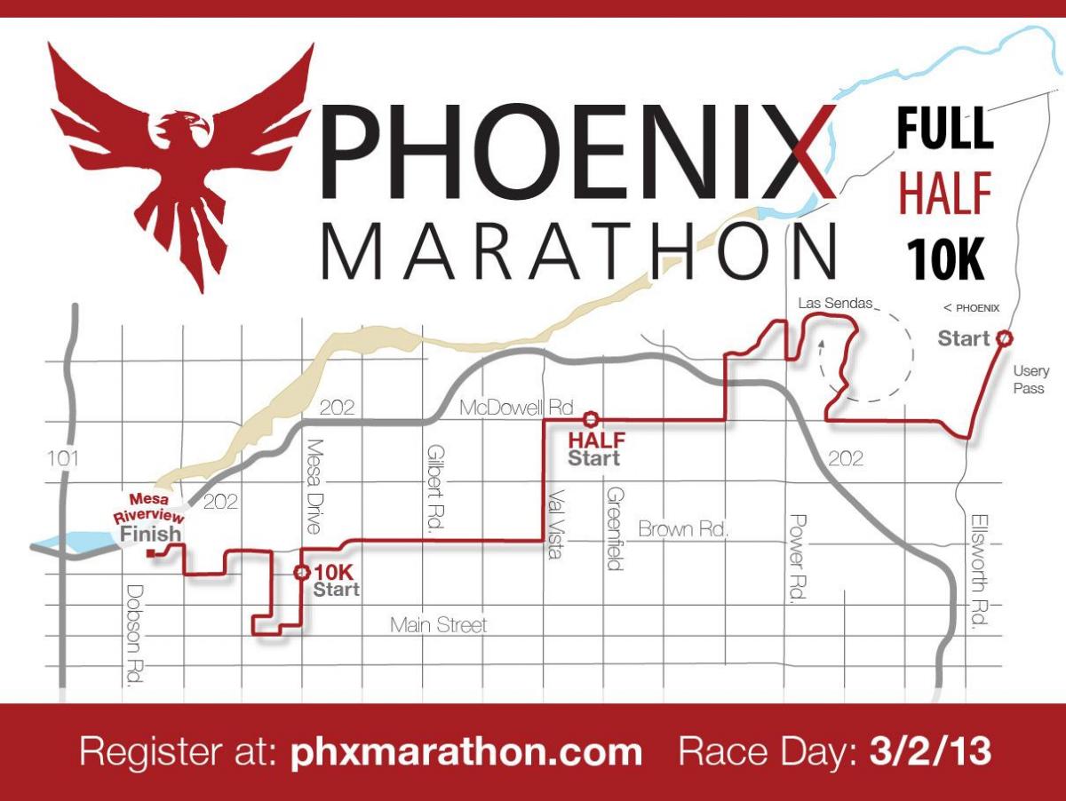 מפה של פיניקס maraton