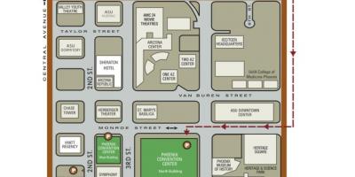 מפה של פיניקס convention center